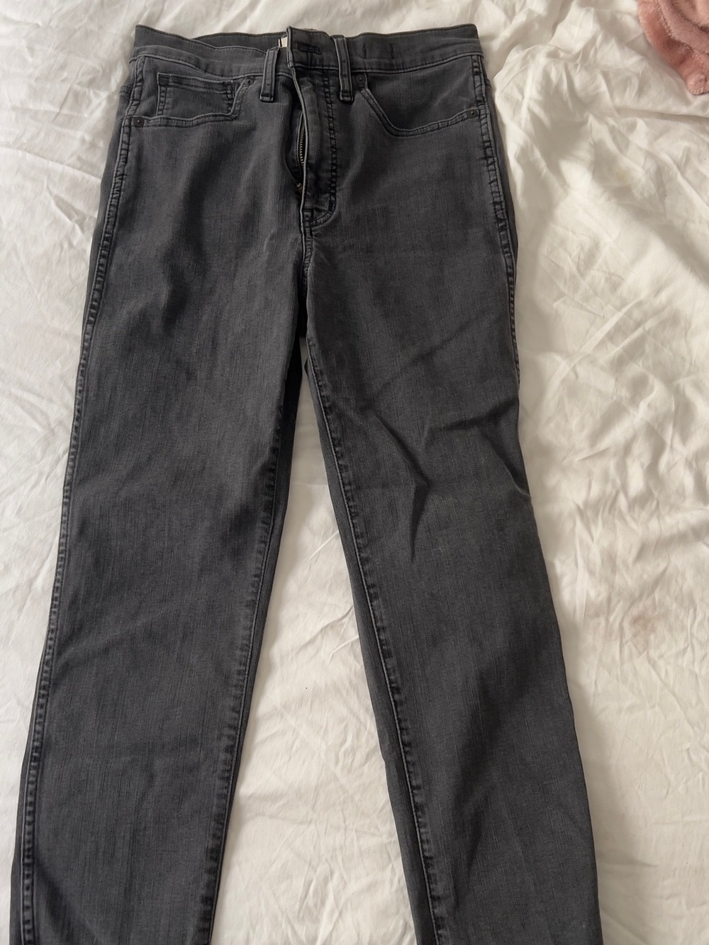 Madewell Charcoal Gray High-Rise Jeans